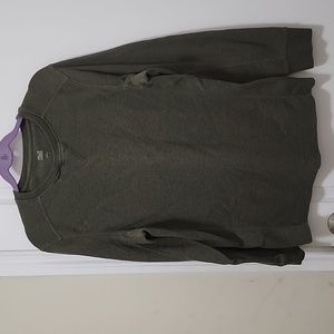 FALLS CREEK Olive Green Long Sleeve Thermal Shirt Size Large